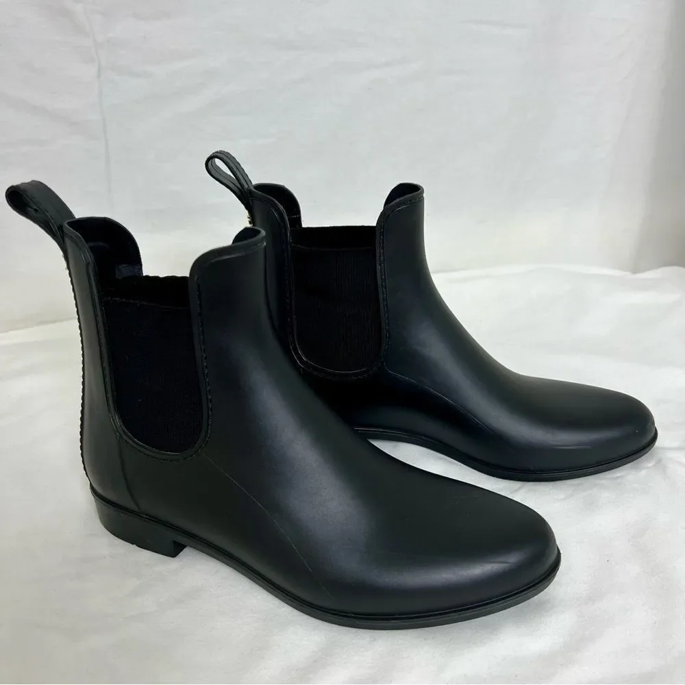 SAM EDELMAN Tinsley Matte Chelsea Rain Booties Boots Black Size 8